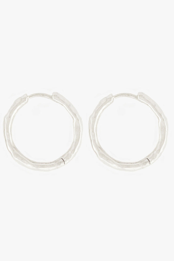 Hammered Hoop Silver (20mm)