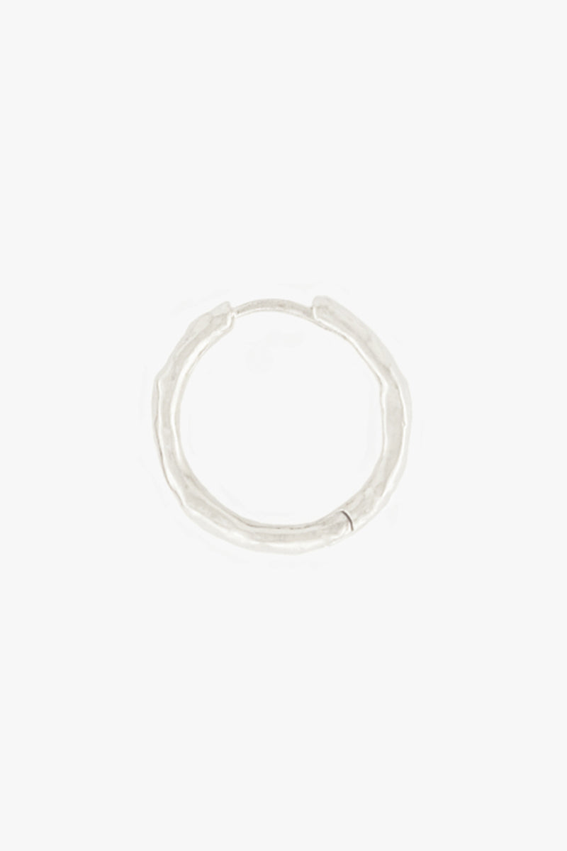 Hammered Hoop Silver (20mm)