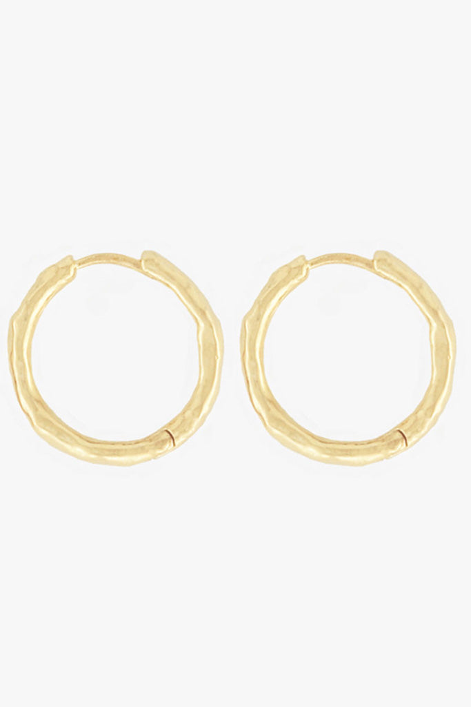 Hammered Hoop Gold (20mm)