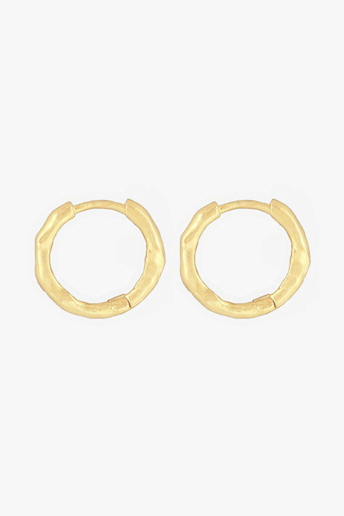 Hammered Hoop Gold Plated (15mm)