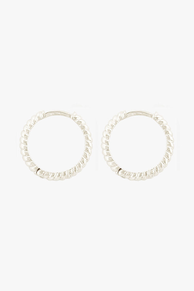 Bold Twisted Hoop Silver (15mm)