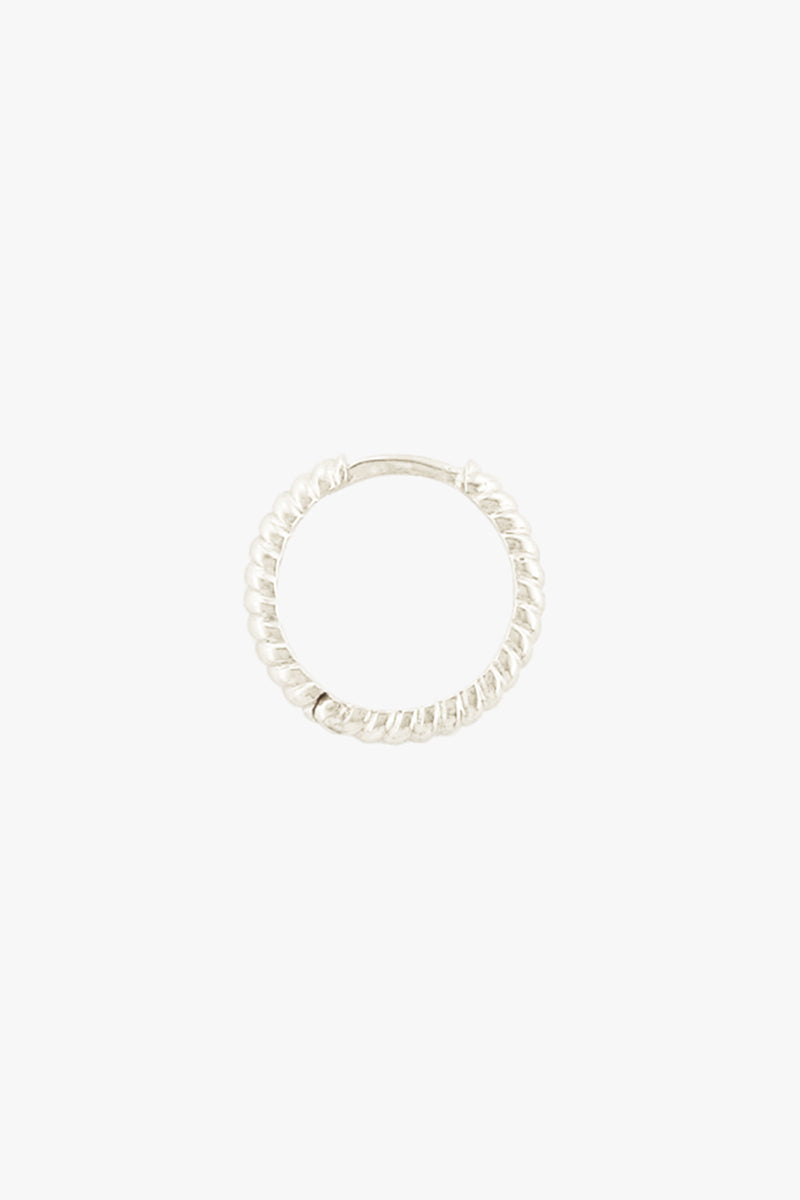 Bold Twisted Hoop Silver (15mm)