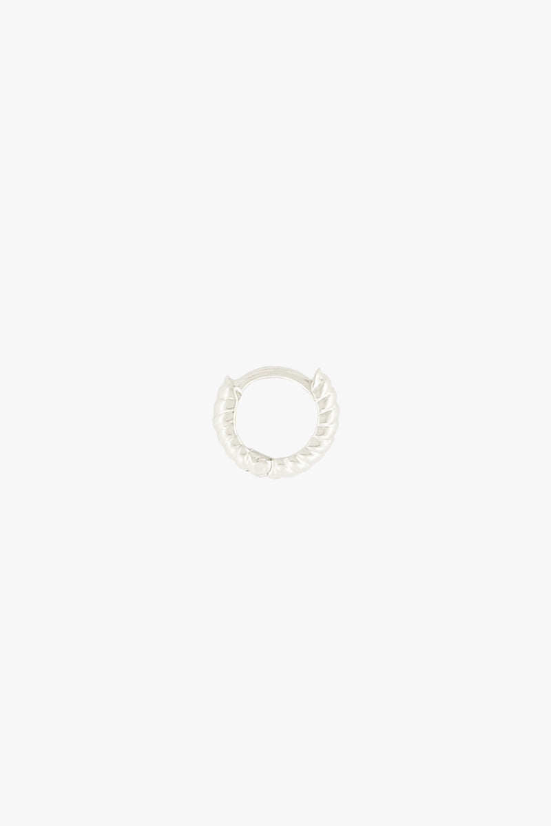 Bold Twisted Hoop Silver (9mm)
