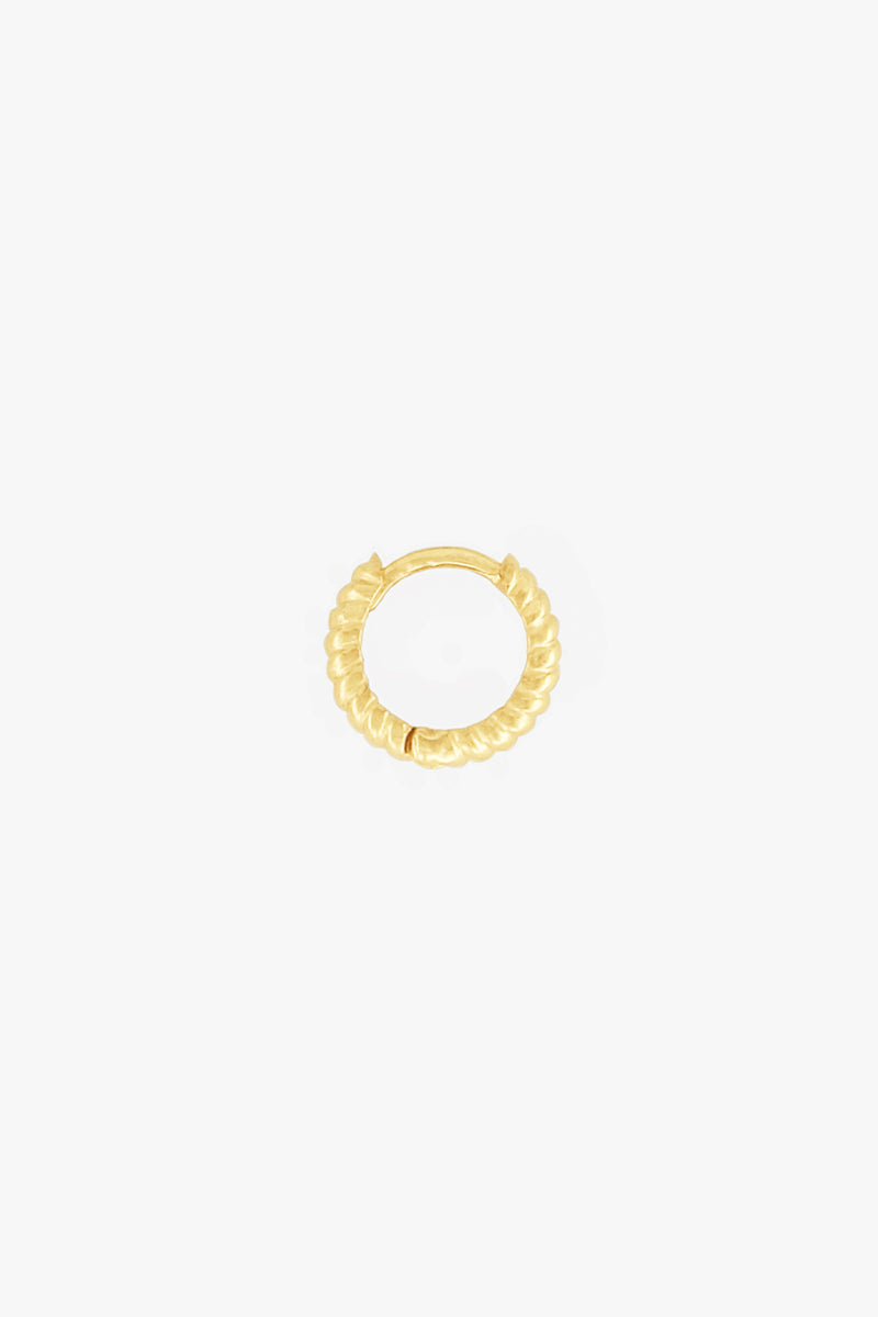 Bold Twisted Hoop Gold Plated (11mm)