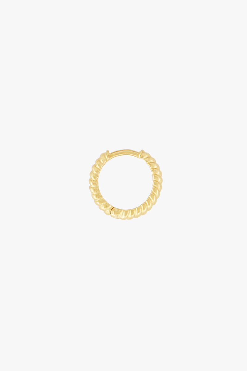 Bold Twisted Hoop Gold Plated (13mm)