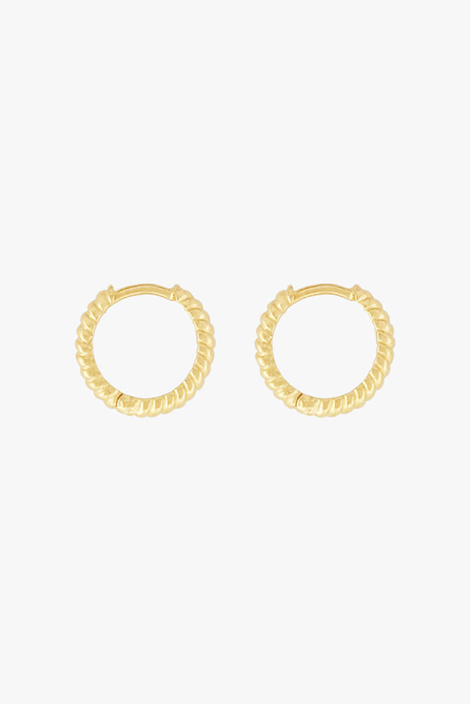 Bold Twisted Hoop Gold Plated (13mm)
