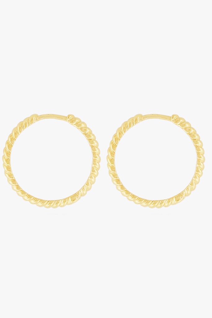 Bold Twisted Hoop Gold Plated (20mm)