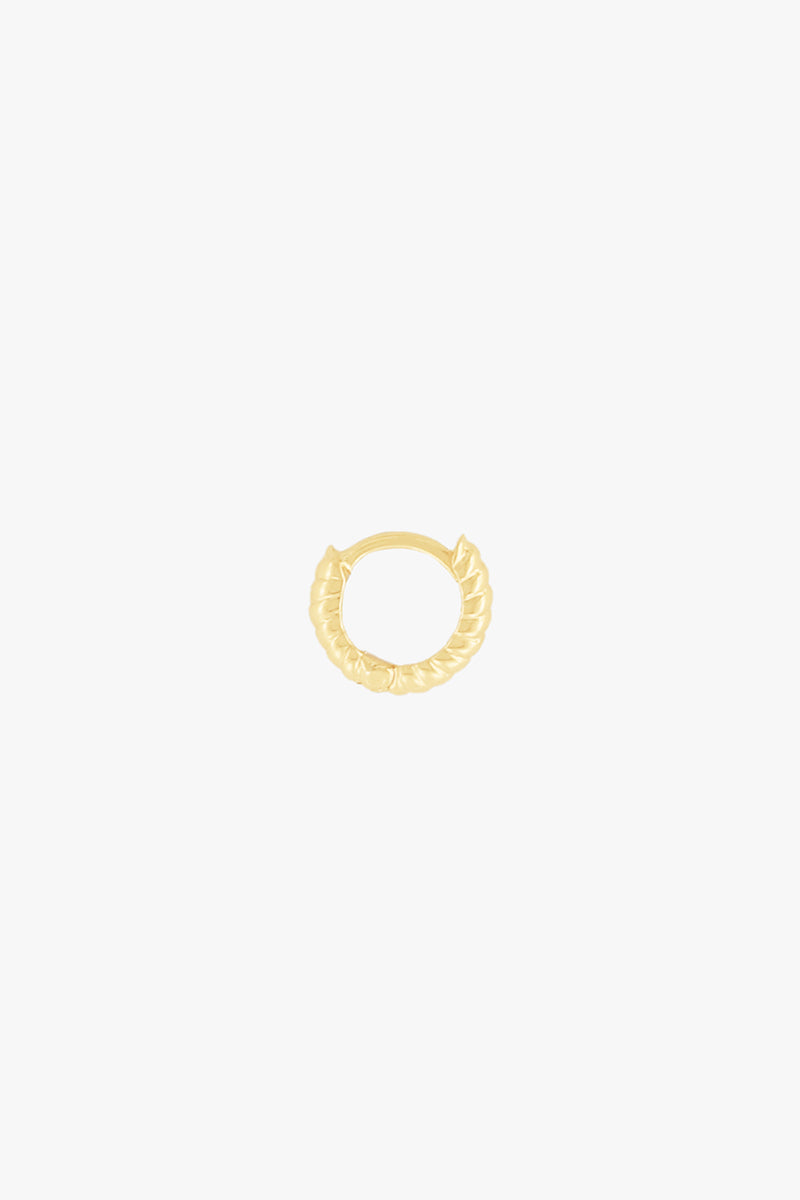 Bold Twisted Hoop Gold Plated (9mm)