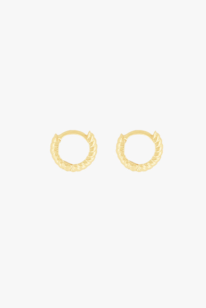 Bold Twisted Hoop Gold Plated (9mm)