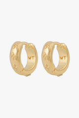 Floral Embrace Huggie Gold Plated