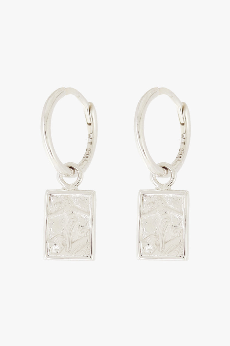 Surf Club Hoop Earring Silver
