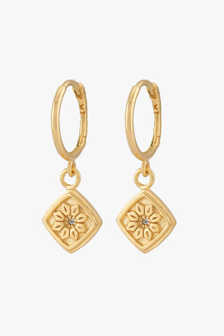 Azulejo Hoop  Earring Gold Plated