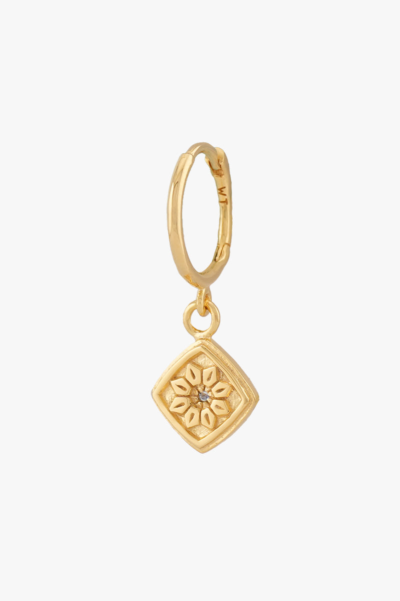 Azulejo Hoop  Earring Gold Plated