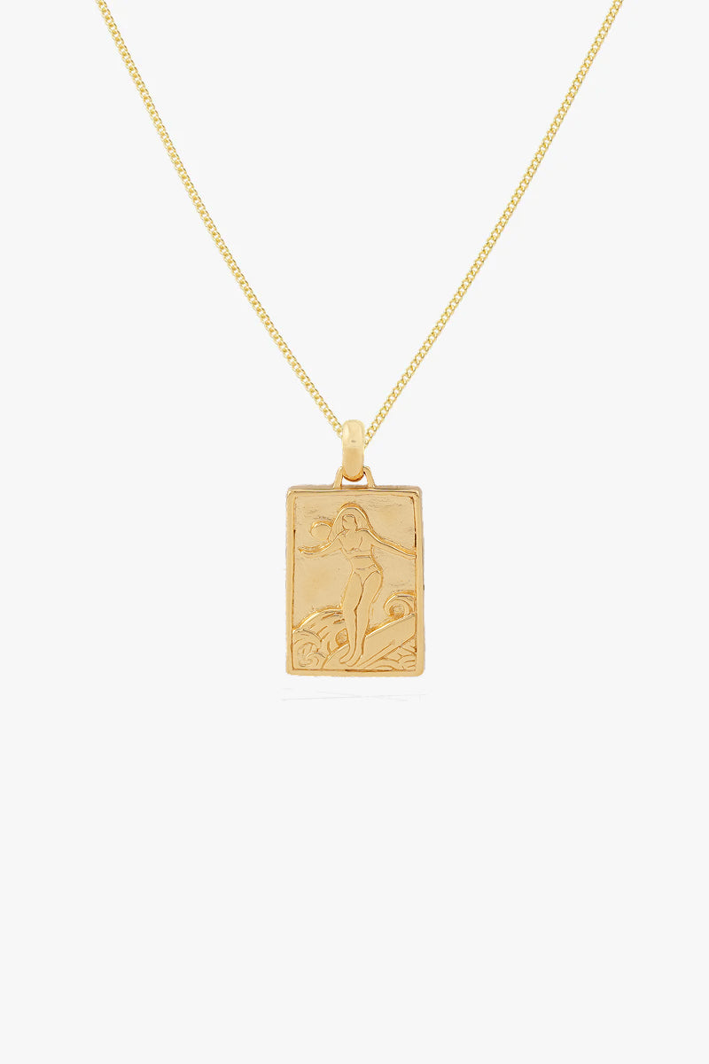 Surf Club Necklace Gold Plated