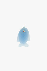 Blue Fish Necklace Gold Plated