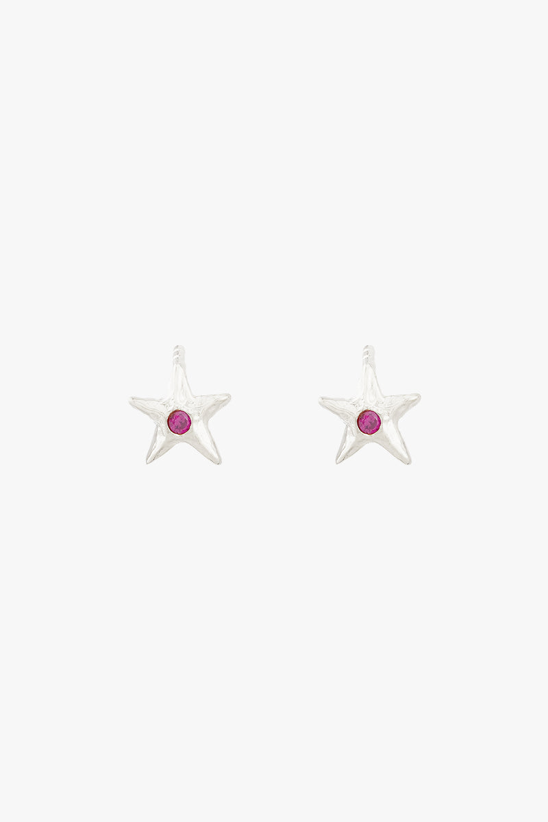 Cosmic Pink Stud Silver