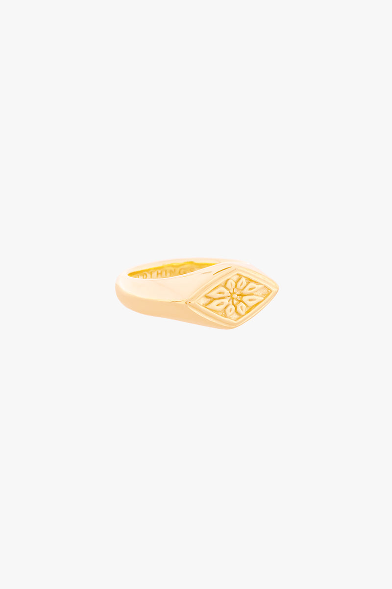 Azulejo Pinky Ring Gold Plated