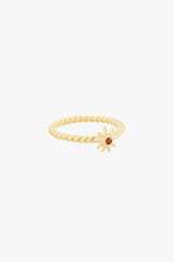 Twisting Sunshine Ring Gold Plated