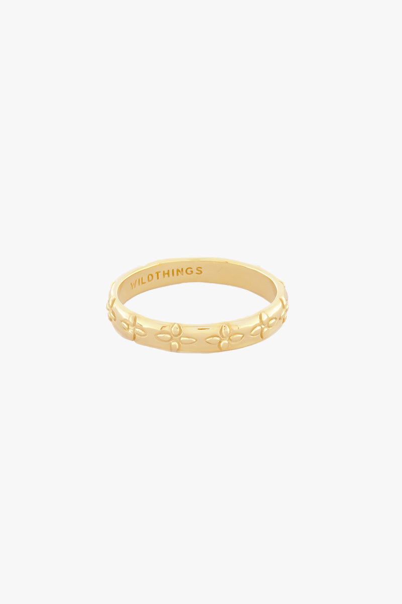 Floral Embrace Ring Gold Plated