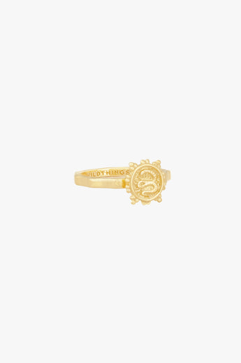 Serpant Snake Ring Gold Plated