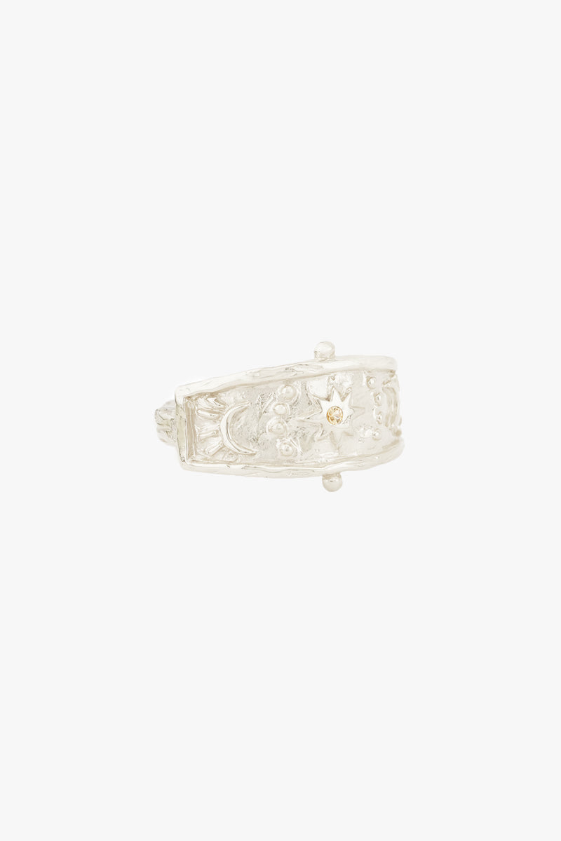 Sky Goddess Ring Silver