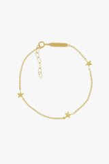 Triple Star Bracelet Gold Plated