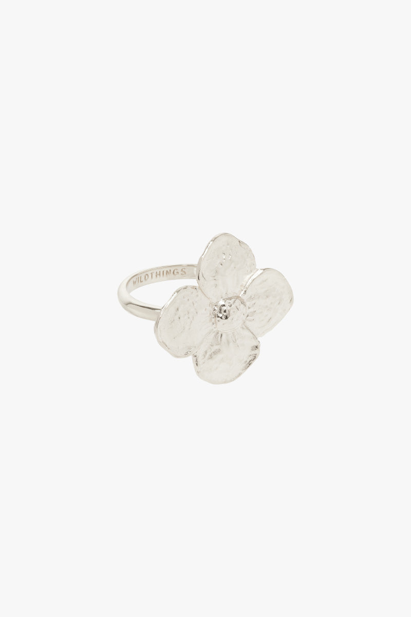 Big Flower Ring Silver