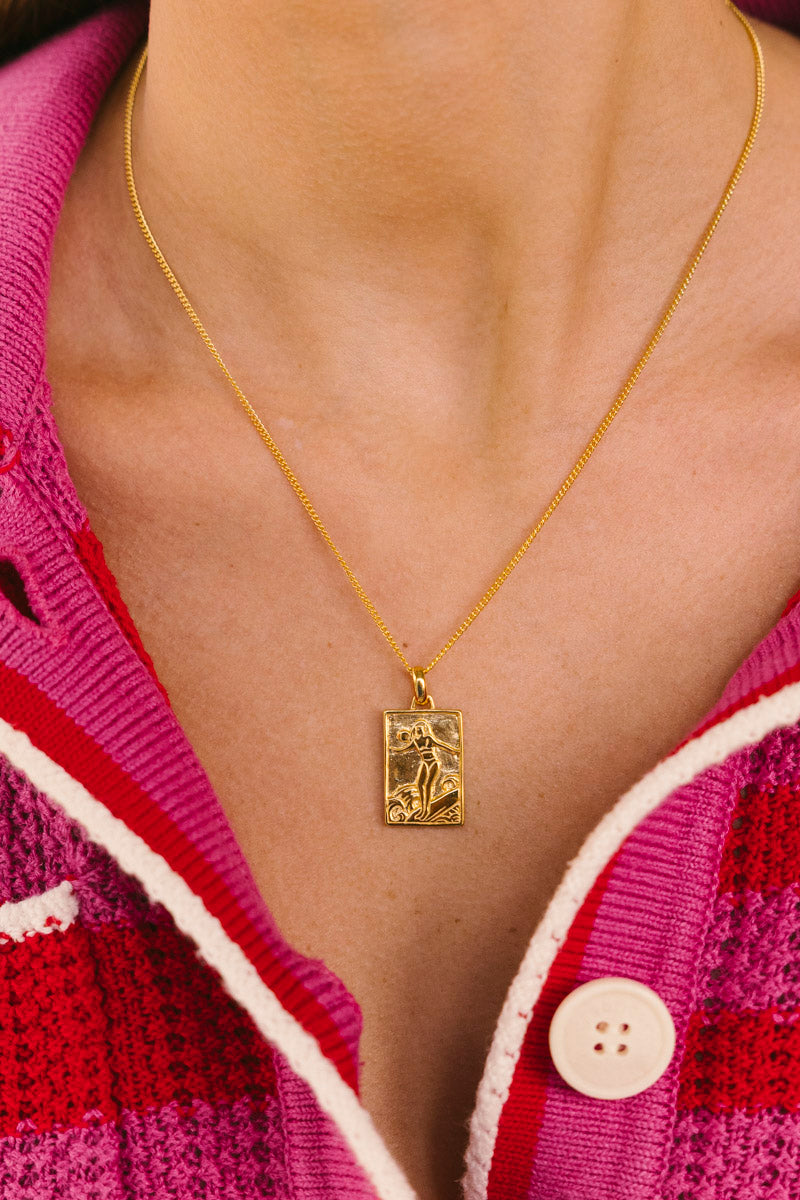 Surf Club Necklace Gold Plated