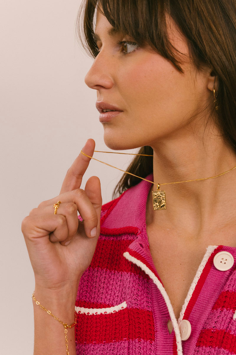 Surf Club Necklace Gold Plated