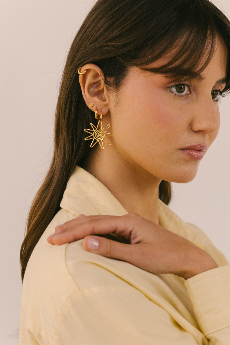 Sol Earring Gold Plated