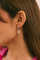 Surf Club Hoop Earring Silver