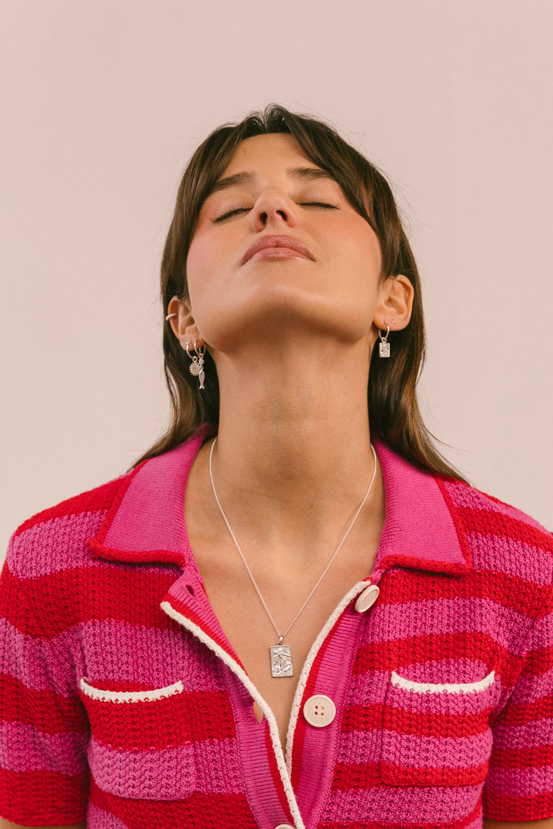 Surf Club Necklace Silver