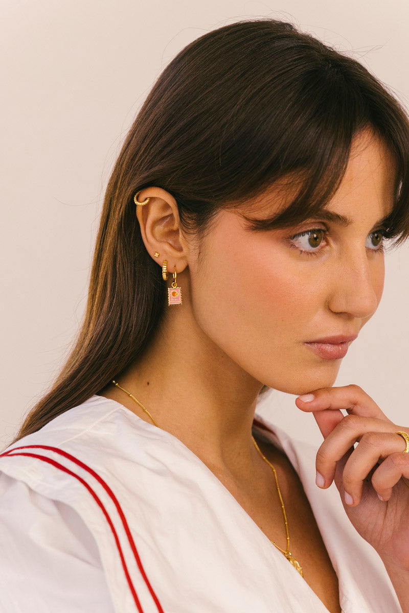 Selo Hoop Earring Gold Plated