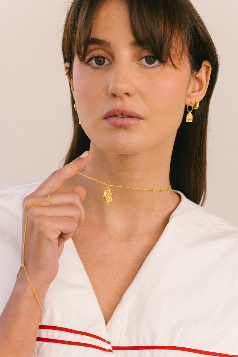 Scales Huggie Gold Plated