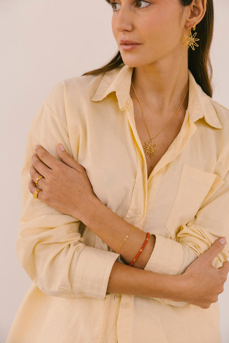 Heart Chain Bracelet Gold Plated