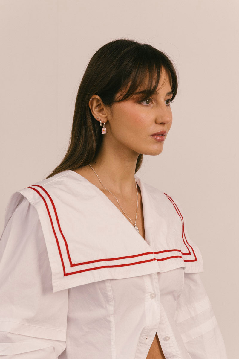 Selo Hoop Earring Silver