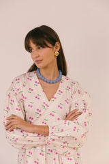 Aqua Do Mar Beaded Necklace Gold Plated