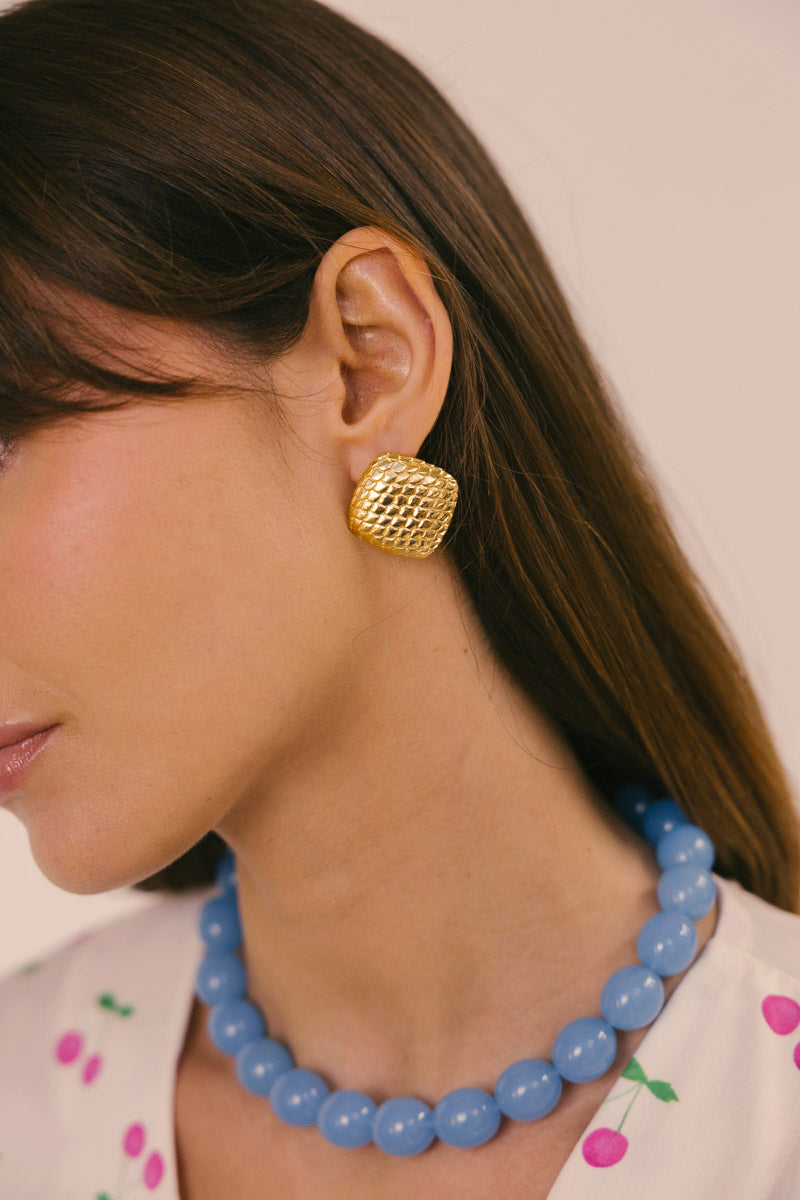 Scales Stud Gold Plated