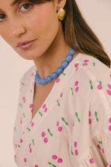 Aqua Do Mar Beaded Necklace Gold Plated