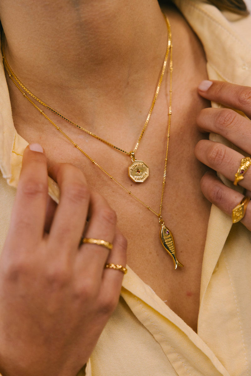 Bom Dia Necklace Gold Plated