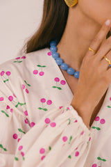 Aqua Do Mar Beaded Necklace Gold Plated