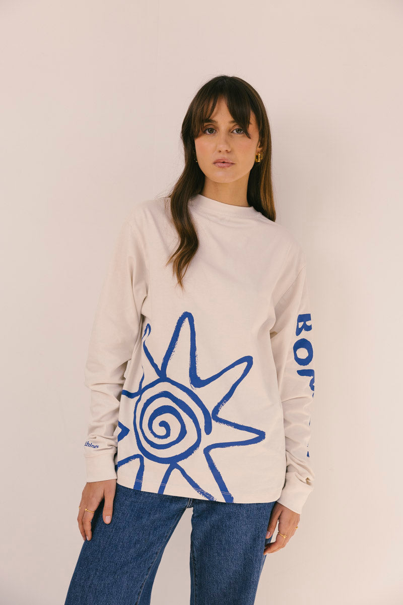 Sol Tee Long Sleeve Beige LP