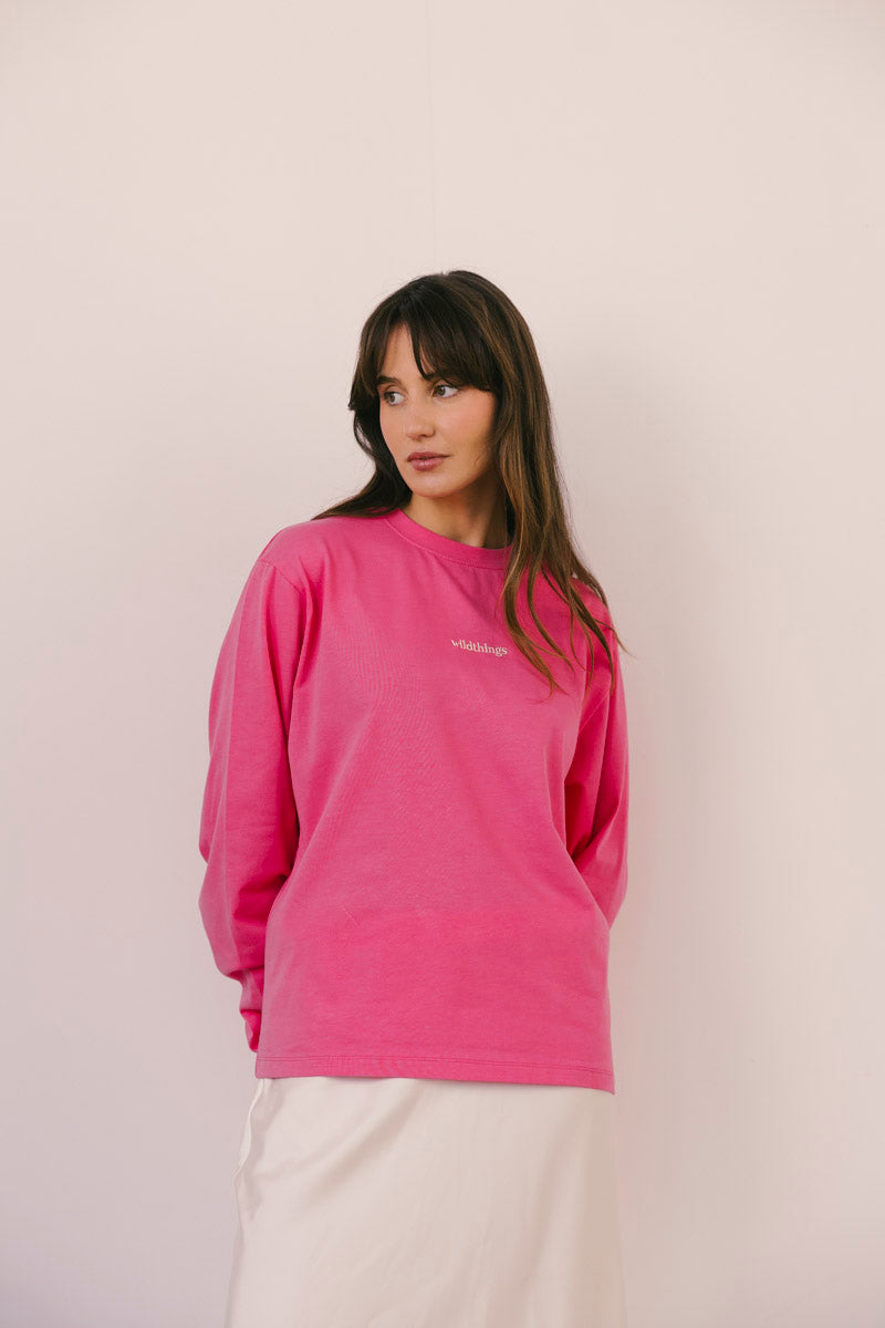 Sardines Tee Long Sleeve Pink