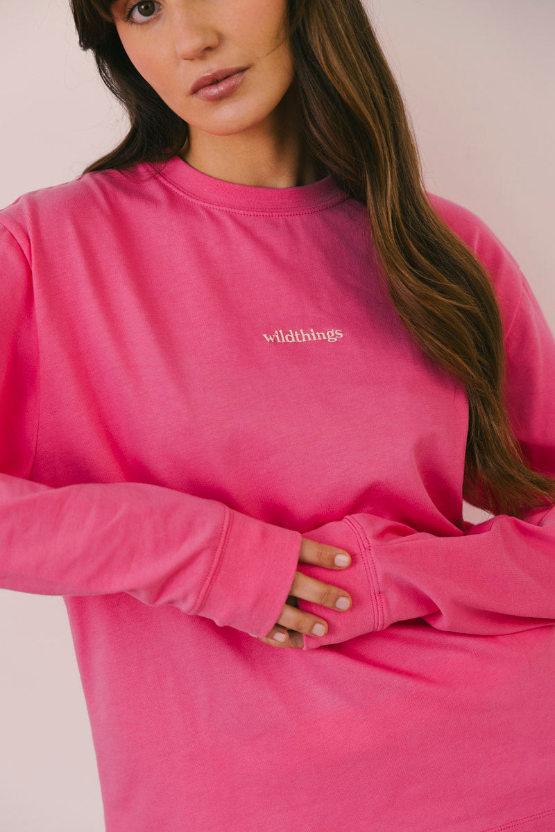 Sardines Tee Long Sleeve Pink