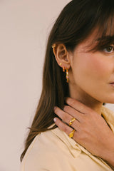 Classic Sunrise Hoop Gold Plated