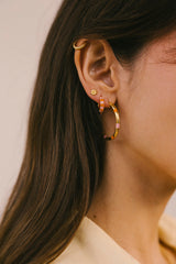 Classic Sunrise Hoop Gold Plated