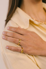 Azulejo Pinky Ring Gold Plated
