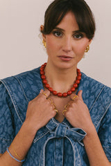 Triple Textured Ovate Hoops Set Gold Plated