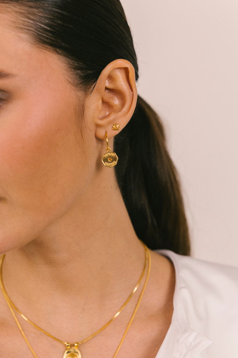 Bom Dia Hoop Gold Plated