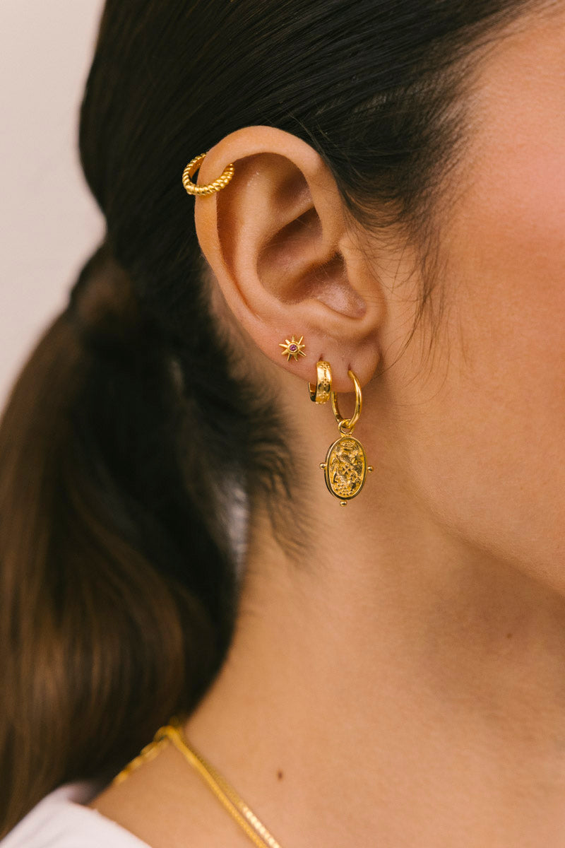 Vida A Lisboa Hoop Gold Plated